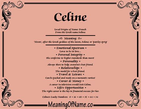 origin of celine name.